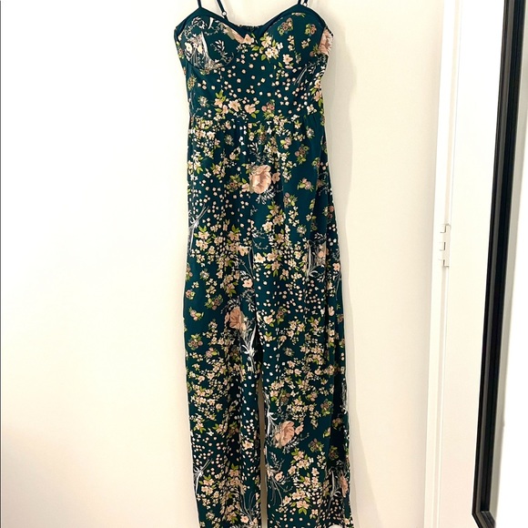 Band of Gypsies Pants - Floral Spaghetti Strap Jumpsuit